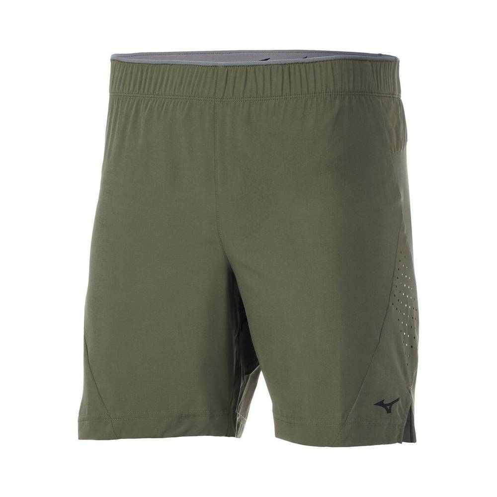 Mizuno Men's Alpha 7" Running Shorts Green (422044-UZQ)